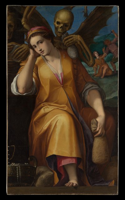 アヴァリスの寓意、1590年頃（キャンバスに油彩） 作： Jacopo Ligozzi