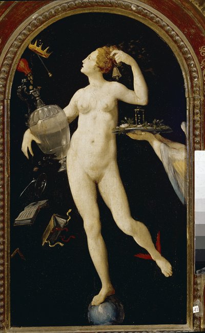 運命のアレゴリー（木に油彩、16世紀末 作： Jacopo Ligozzi