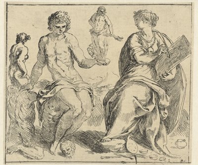 彫刻と絵画の擬人化 作： Jacopo Palma (il Giovane)