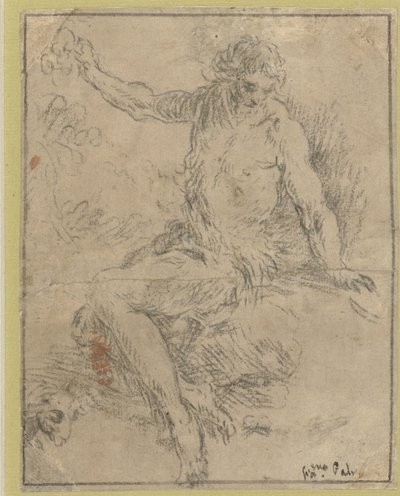 洗礼者ヨハネの着席 作： Jacopo Palma (il Giovane)