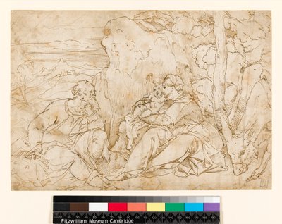 エジプトへの飛行の残り、1400-1499 作： Jacopo Palma