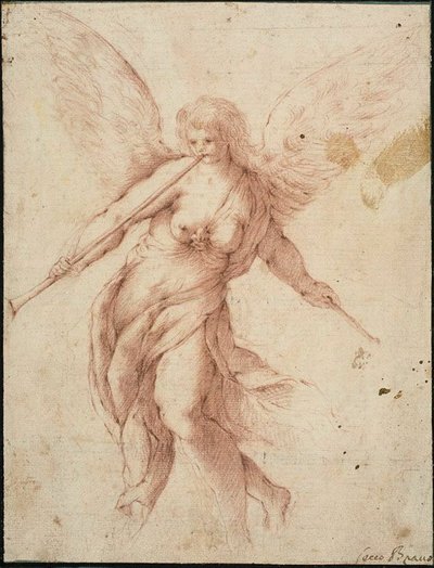 トランペットで吹く名声 作： Jacopo Palma il Giovane