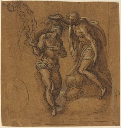 キリストのバプテスマのスケッチ 作： Jacopo Palma il Giovane