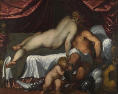 火星と金星、1590年頃 作： Jacopo Palma il Giovane the Younger