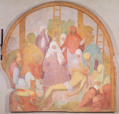 沈着、パッションのフレスコサイクルからのルネット、1523年〜6月 作： Jacopo Pontormo