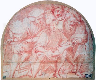 4つの廷臣、c1514-1557 作： Jacopo Pontormo
