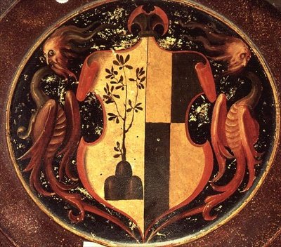 ヘラルドの盾 1529年頃 （パネルに油彩） （50329の裏面 作： Jacopo Pontormo