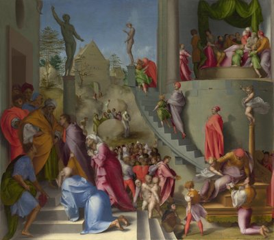 ジョセフの物語の場面からのエジプトのジェイコブとジョセフ、1515年頃 作： Jacopo Pontormo