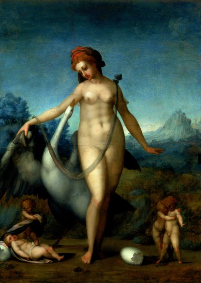 レダと白鳥、1512-13年頃（パネル） 作： Jacopo Pontormo