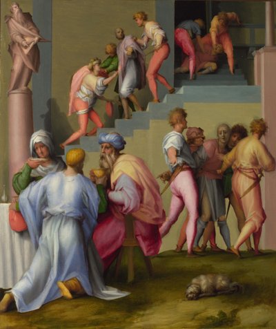 ファラオと彼の執事とベイカー、ジョセフの物語の場面、1515年 作： Jacopo Pontormo