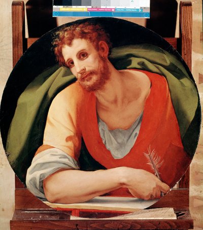 サン・マルコの肖像 - 油彩・パネル 作： Jacopo Pontormo