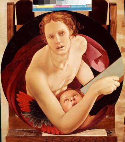 聖マタイの肖像 - 油彩・パネル 作： Jacopo Pontormo