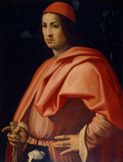 Jacopo da Pontormo (1494-1557) によるフィレンツェの紳士の肖像画。 作： Jacopo Pontormo