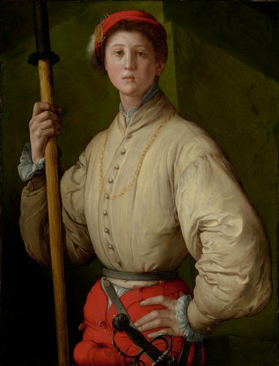 ハルベルディアの肖像（フランチェスコ・グアルディ？） 作： Jacopo Pontormo