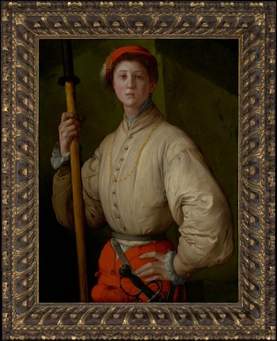 ハルベルディアの肖像（フランチェスコ・グアルディ？） 作： Jacopo Pontormo