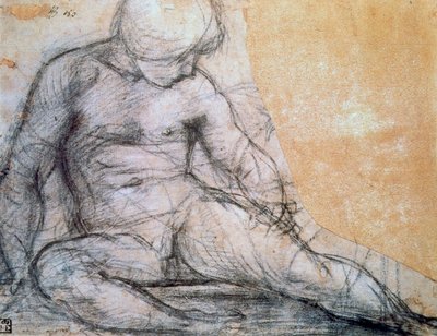 シーテッドボーイ、c1514-1557 作： Jacopo Pontormo