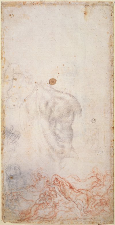 死者の復活のための研究（紙にチョーク） 作： Jacopo Pontormo