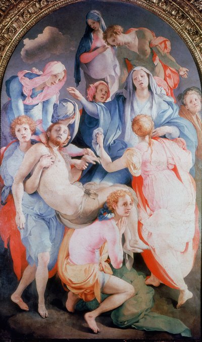 十字架からの堆積、1526-1528 作： Jacopo Pontormo