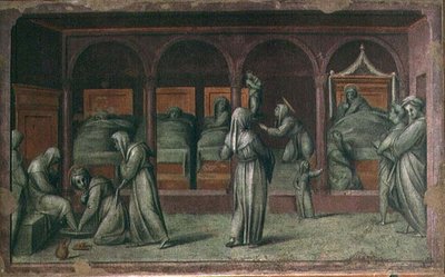 聖マタイ病院の女性病棟（フレスコ画） 作： Jacopo Pontormo