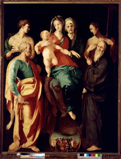 聖母子と聖アンナと四聖人（絵画 作： Jacopo Pontormo