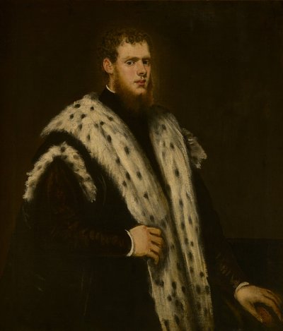 ヴェネツィアの貴族の肖像（キャンバスに油彩） 作： Jacopo Robusti Tintoretto