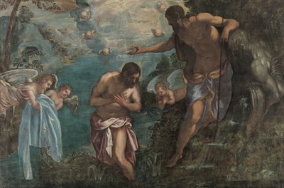 キリストの洗礼、1580年代 作： Jacopo Robusti Tintoretto