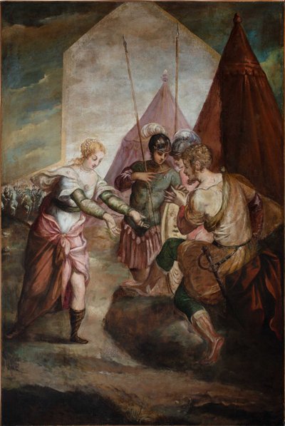 ブリセイスとアキレス。 作： Jacopo Robusti Tintoretto