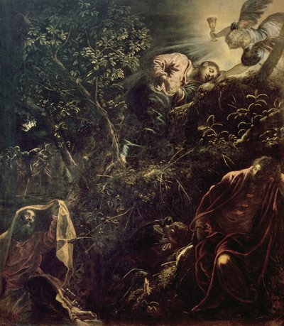 ゲッセマネの園のキリスト 作： Jacopo Robusti Tintoretto