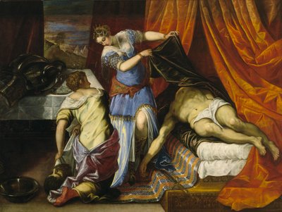 ユディトとホロフェルネス 1577年頃（油彩・キャンバス 作： Jacopo Robusti Tintoretto