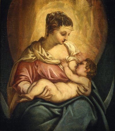看護マドンナ。 作： Jacopo Robusti Tintoretto