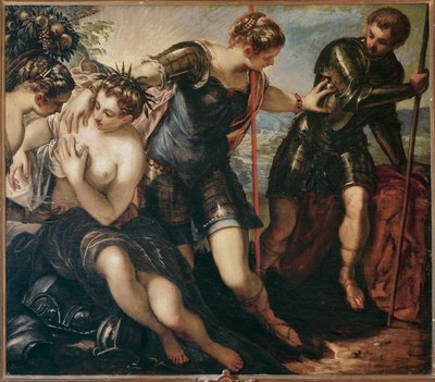 ミネルバが火星を追い払う、1576年頃（キャンバスに油彩） 作： Jacopo Robusti Tintoretto