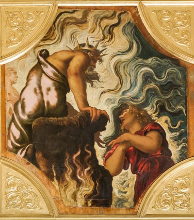 冥王星を懇願するオルフェウス（キャンバスに油彩） 作： Jacopo Robusti Tintoretto