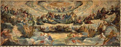 パラダイス、マッジョル・コンシリオ広場のスケッチ... 作： Jacopo Robusti Tintoretto