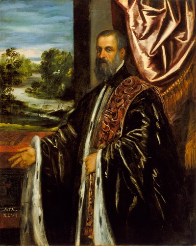 マリーノグリマーニの肖像、1578 作： Jacopo Robusti Tintoretto