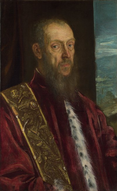 ヴィンチェンツォモロシーニの肖像1575 作： Jacopo Robusti Tintoretto