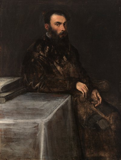 男の肖像、1560-63 作： Jacopo Robusti Tintoretto