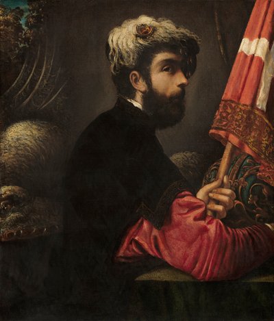 聖ジョージの男の肖像、1540-50 作： Jacopo Robusti Tintoretto