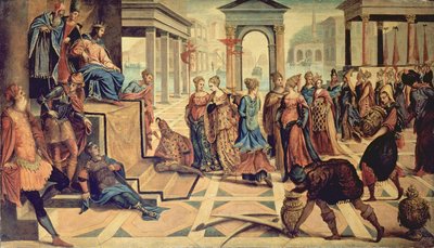 ソロモンとシバの女王 作： Jacopo Robusti Tintoretto