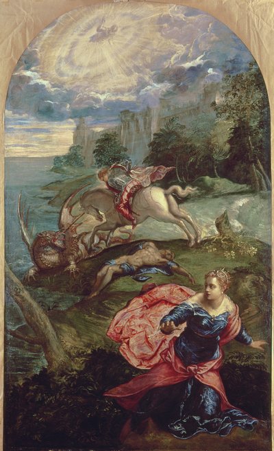 セントジョージとドラゴン 作： Jacopo Robusti Tintoretto