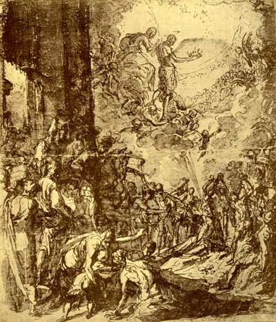ティントレットによる聖ステパノの殉教の研究、1913年。 作： Jacopo Robusti Tintoretto