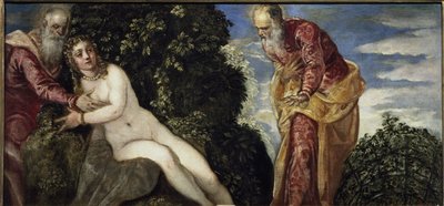 スザンヌと長老たち - 油彩・キャンバス 1555年頃 作： Jacopo Robusti Tintoretto