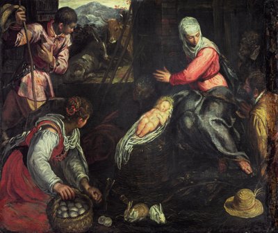 羊飼いの礼拝、c.1578 作： Jacopo Robusti Tintoretto