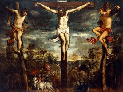 はりつけ、1554-55 作： Jacopo Robusti Tintoretto