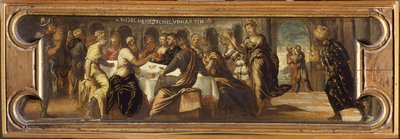 ベルシャザーの饗宴。 作： Jacopo Robusti Tintoretto
