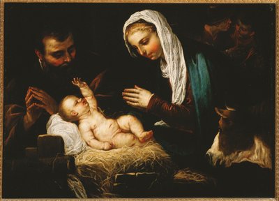 聖家族...（キャンバスに描かれた絵） 作： Jacopo Robusti Tintoretto