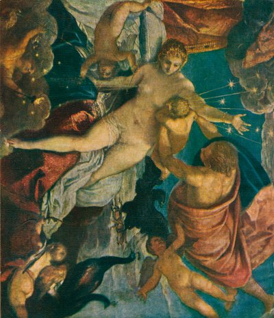 天の川の起源、1575、1909 作： Jacopo Robusti Tintoretto
