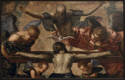 三位一体、c.1561-62（キャンバスに油彩） 作： Jacopo Robusti Tintoretto