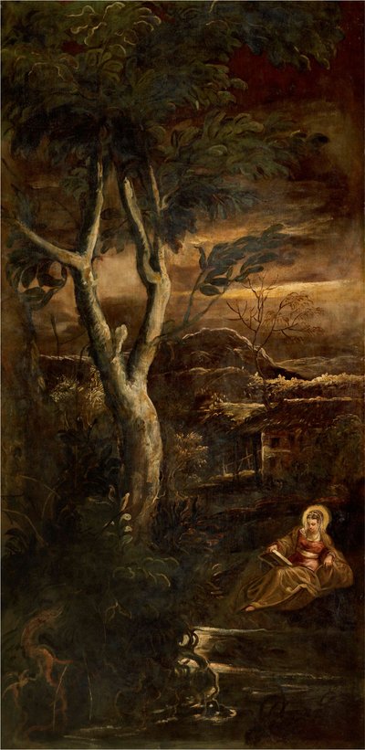 ヴァージンリーディング、約1583年。 作： Jacopo Robusti Tintoretto