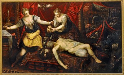 ホロフェルネスの死...（キャンバスに描かれた絵） 作： Jacopo Robusti Tintoretto