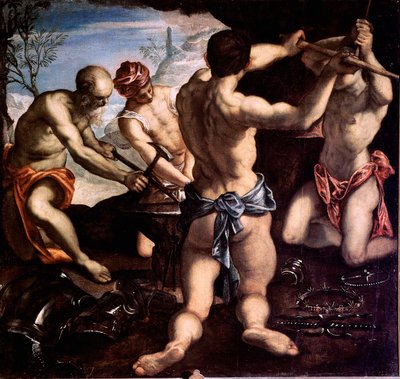 Jacopo Robusti dit ilTintorettoによるバルカン絵画の偽造 作： Jacopo Robusti Tintoretto